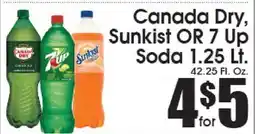 Supremo Foods Inc Canada Dry, Sunkist OR 7 Up Soda offer