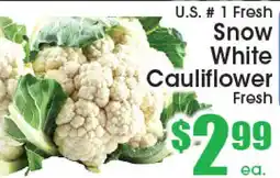 Supremo Foods Inc U.S. # 1 Fresh Snow White Cauliflower offer