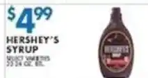 Compare Foods Hershey's syrup offer
