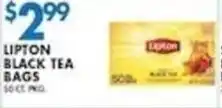 Compare Foods Lipton black tea bags offer