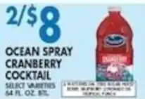 Compare Foods Ocean Spray cranberry cocktail offer
