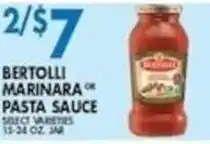 Compare Foods Bertolli marinara or pasta sauce offer