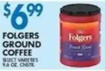Compare Foods Folgers ground coffee offer
