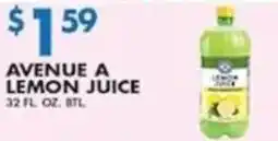 Compare Foods Avenue A lemon juice offer