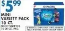 Compare Foods Mini variety pack offer