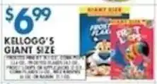 Compare Foods Kellogg's giant size offer