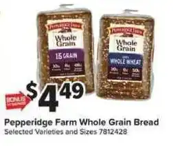 Giant Food Pepperidge Farm Whole Grain Bread offer