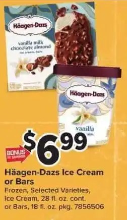 Giant Food Häagen-Dazs ice cream or bars offer