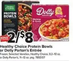 Giant Food Healthy Choice Protein Bowls or Dolly Parton's Entrée offer