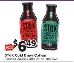 Giant Food Stok cold brew coffee offer