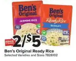 Giant Food Ben's Original Ready Rice offer