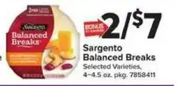 Giant Food Sargento Balanced Breaks offer