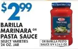 Associated Barilla marinara or pasta sauce offer