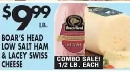 Associated Boar's Head Low Salt Ham & Lacey Swiss Cheese offer