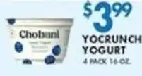 Compare Foods Chobani Yocrunch Yogurt offer