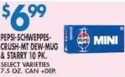 Compare Foods Pepsi-Schweppes-Crush-Mt Dew-Mug & Starry 10 Pk offer