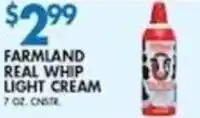 Compare Foods Farmland real whip light cream offer