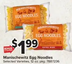 Giant Food Manischewitz egg noodles offer