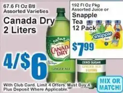 Super Fresh Canada Dry ginger ale offer