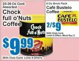 Super Fresh Chock full o' Nuts Coffee offer