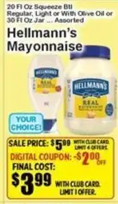 Super Fresh Hellmann's Mayonnaise offer