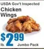 Super Fresh Usda Gov't Inspected Chicken Wings offer