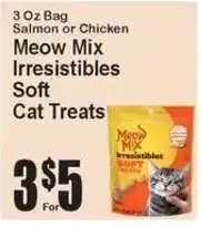 Super Fresh Meow Mix Irresistibles Soft Cat Treats offer