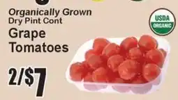 Super Fresh Organically Grown Dry Pint Cont Grape Tomatoes offer