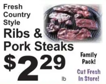 Fresh Country Style Ribs & Pork Steaks