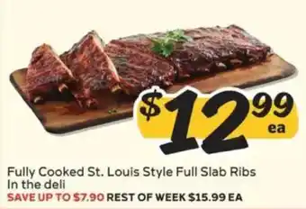 Fully Cooked St. Louis Style Full Slab Ribs