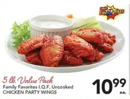 Pete's Fresh Market Family Favorites I.Q.F. Uncooked Chicken Party Wings offer