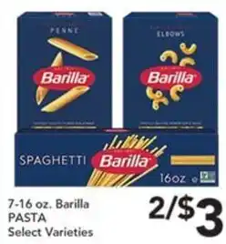 Pete's Fresh Market Barilla pasta offer