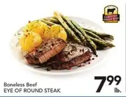 Pete's Fresh Market Boneless Beef Eye Of Round Steak offer