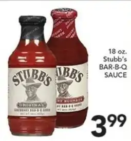 Pete's Fresh Market Stubb's Bar-B-Q Sauce offer