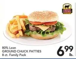 Pete's Fresh Market 80% Lean Ground Chuck Patties offer