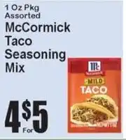 Super Fresh McCormick Taco Seasoning Mix offer