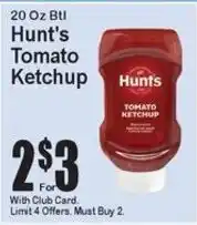 Super Fresh Hunt's tomato ketchup offer