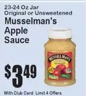 Super Fresh Musselman's Apple Sauce offer