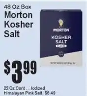 Super Fresh Morton kosher salt offer