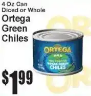 Super Fresh Ortega green chiles offer