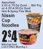 Super Fresh Nissin Cup Noodles offer