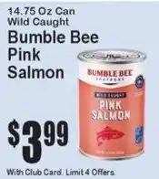 Super Fresh Bumble Bee Pink Salmon offer