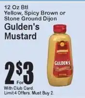 Super Fresh Gulden's Mustard offer