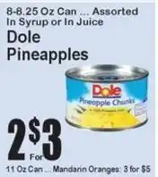 Super Fresh Dole pineapples offer