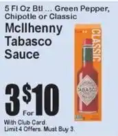 Super Fresh McIlhenny Tabasco Sauce offer