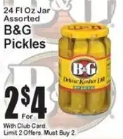 Super Fresh B&G Assorted Pickles offer