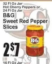 Super Fresh B&G sweet red pepper slices offer