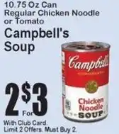 Super Fresh Campbell's Chicken Noodle Soup offer