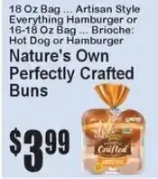Super Fresh Nature's Own Perfectly Crafted Buns offer