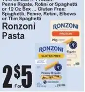 Super Fresh Ronzoni pasta offer